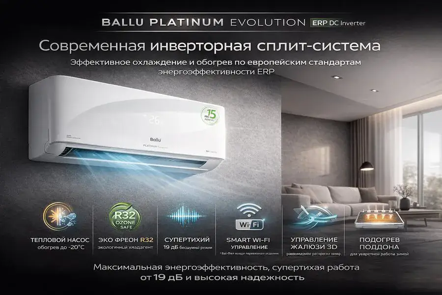 Кондиционер Ballu Platinum Evolution ERP DC Inverter